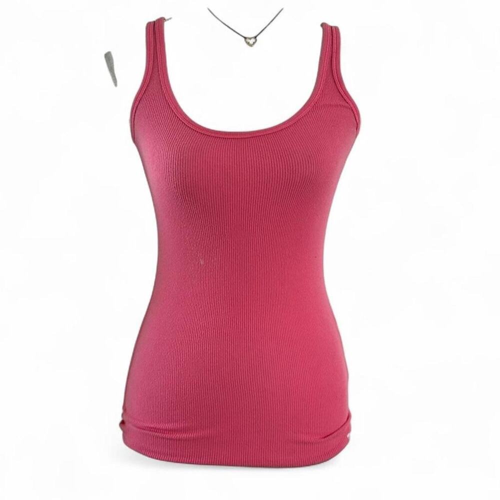 Abercrombie 2000 Vintage Super Fitted Pink Casual Basics Tank Top Womens Size XS